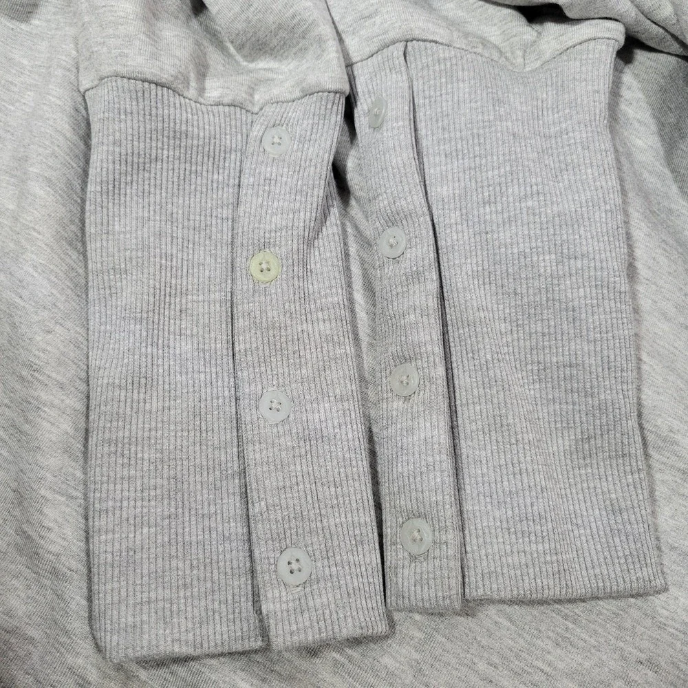 Nike Yoga‎ Women's Dri-Fit Gray Cropped Hoodie Sweatshirt Training XL